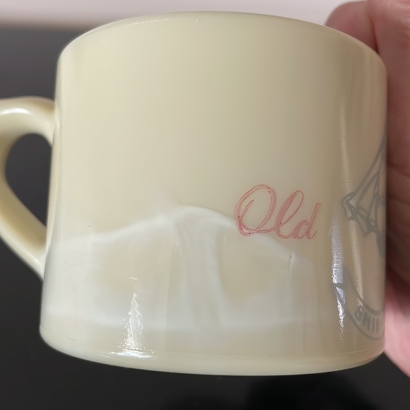 Old Spice Shaving Mug White Glass with Logo Old but like New - Picture 6 of 9